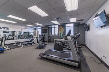 Cardio machines in gym