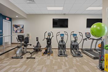 Fitness center with flat screen tv's