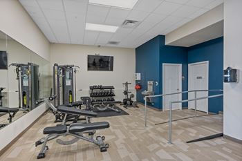 Fitness center with flat screen tv's