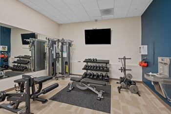 Fitness center with flat screen tv's