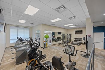Fitness center with flat screen tv's