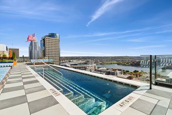 Rooftop pool and sky club with panoramic views