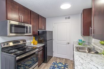 Granite counter tops in kitchen