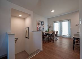 Springdale townhouse for rent - Dining Room at The Row on Merchant Apartments, Springdale, OH, 45246