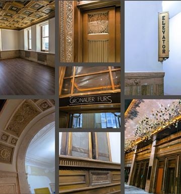 Cincinnati apartment for rent - A collage of images showing different architectural details.