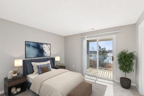 Indianapolis apartment for rent - A bedroom with a view of the outside at Waterfront Pointe, Indianapolis