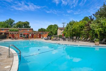 The swimming pool at our apartments