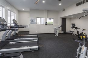Colorado Springs apartment for rent - a gym with treadmills and other exercise equipment in a building