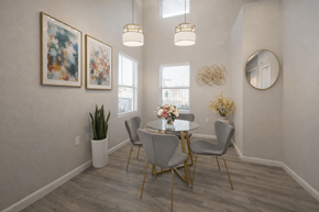 Albuquerque apartment for rent - A dining room with a table set for four.