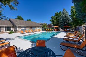 Aurora apartment for rent - our apartments have a large pool and lounge chairs
