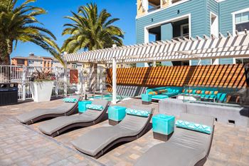 Saltwater pool, spa, and sundeck