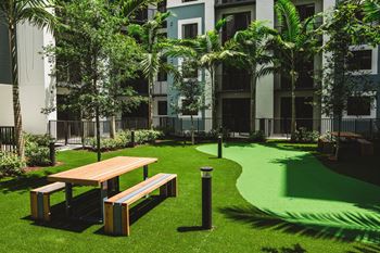 Courtyard with green space