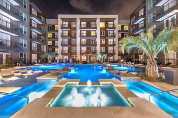 Resort style pool with tanning deck