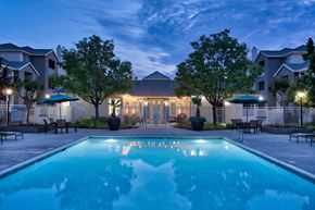 San Jose apartment for rent - Glimmering Swimming Pool at Pavona Apartments, San Jose, CA