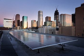 Solar panels on roof