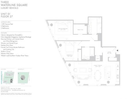 Floor plan for 2 beds, 2 baths, 1395 sqft