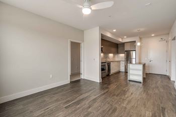 European-style kitchen with breakfast bar