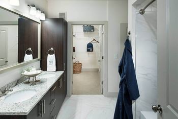 Tile surrounded shower