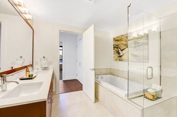 Modelhomes-luxurious bathrooms with dual vanities available
