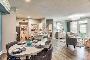 Wood-style vinyl plank flooring throughout