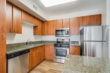 Efficient appliances in kitchen