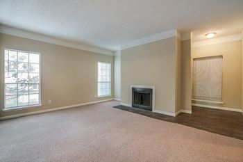 Modelhomes-living room with fireplace