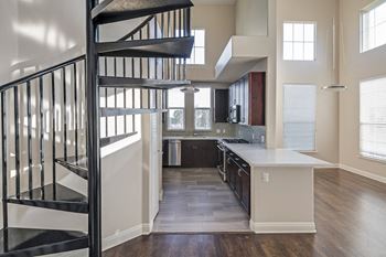 Modelhomes-spiral staircases in select apartments