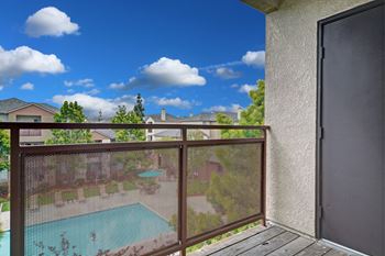 Modelhomes-private patio with pool view