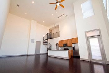 Modelhomes-spiral staircases in select apartments