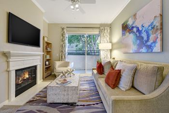 Modelhomes-gas fireplaces in select apartments