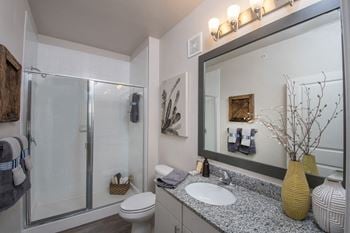Enclosed walk-in shower