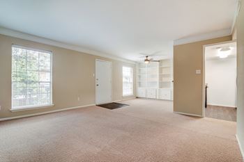 Modelhomes-built-in living room storage