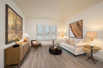 Modelhomes-large windows allow in ample natural light