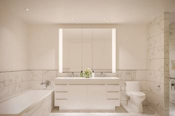 Double vanities with ample storage