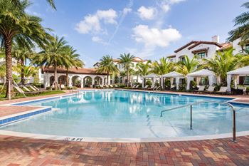 Blue cool swimming pool