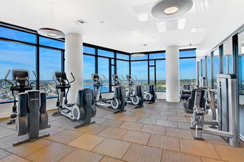 Amenities-cardio and strength equipment in the fitness center