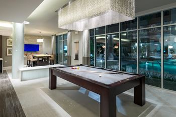 Amenities-billiards table in game room