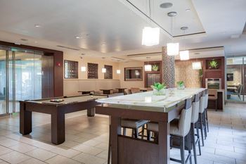 Amenities-lounge and game space in club suite