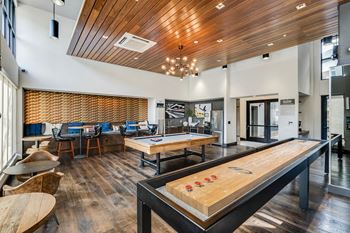 Billiards table in clubhouse