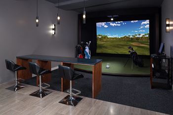 Amenities-virtual golf simulator
