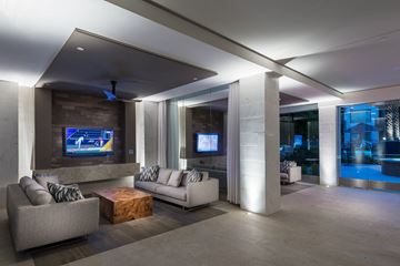 San Jose apartment for rent - a living room with couches and a television