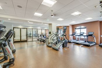 Amenities-cardio equipment in fitness center