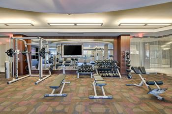 Amenities-large screen tvs in fitness center