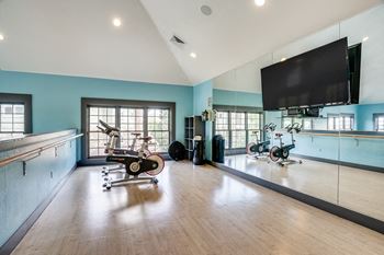 Amenities-peloton bikes in upstairs studio