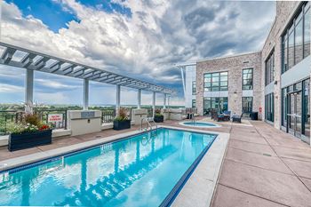 Amenities-rooftop pool with sundeck, jacuzzi, and fire pit