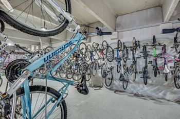 Amenities-bicycle storage with repair station