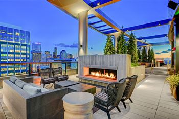 Amenities-abundant indoor and outdoor amenity spaces