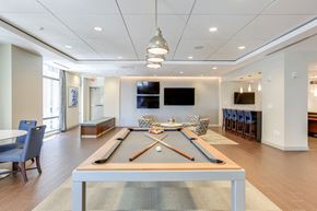 Boston apartment for rent - Sports Lounge and Media Wall at The Victor by Windsor, 110 Beverly St, Boston