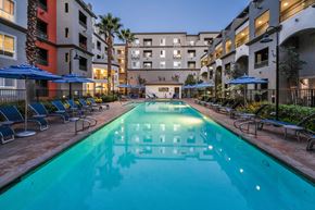 Dublin apartment for rent - Outdoor Heated Pool at Dublin Station by Windsor, Dublin, CA
