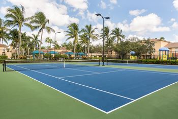 Amenities-lighted, regulation tennis courts